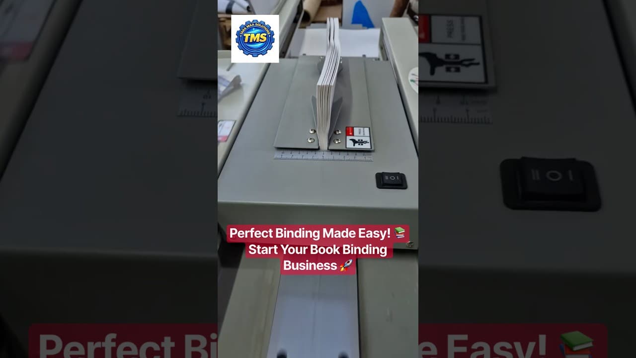 Professional book binding made easy with a Perfect Binding Machine! 📚⚙️ Tara Maa Solutions