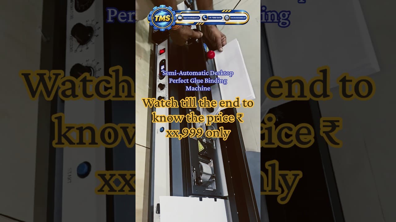 Semi Automatic Desktop Perfect Glue Book Binding Machine #offer #limitedoffer #viral #trending #tms
